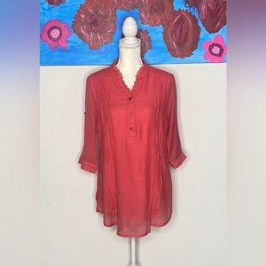 🌸 Orange Woman’s Tunic